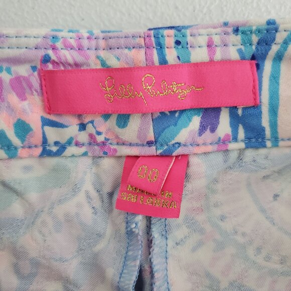 Lilly Pulitzer Womens Kelly Skinny Ankle Pant Size 00 High Tide Holy Flockamolie - Picture 3 of 10